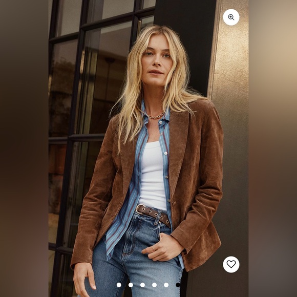 NWT BlankNYC Black Coffee Suede Blazer Evereve Brown - Picture 1 of 8